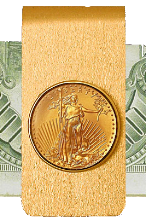 $10 Gold Eagle &ndash; 14K Solid Gold Money Clip