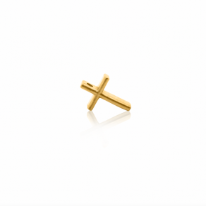 Slender Cross Pendant &ndash; 24K Pure Gold