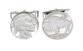 Buffalo Nickel Coin Cuff Links &ndash; Genuine Pre-1938 Coins