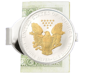 Silver Eagle Dollar Money Clip &ndash; Reverse Design