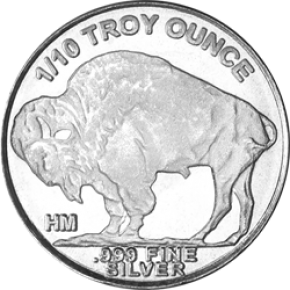 1/10 oz .999 Fine Silver Rounds