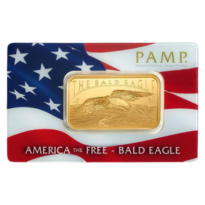 PAMP 1 oz America the Free Bald Eagle Gold Bar (in CertiPAMP&trade; Assay)