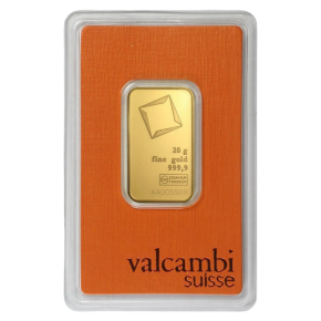 20 g Gold Bar &ndash; Valcambi Suisse (in Assay)