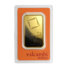 50 g Gold Bar &ndash; Valcambi Suisse (In Assay)