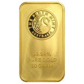 50 g Gold Bar &ndash; Secondary Market (Varied Brands)