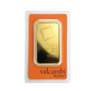 100 g Gold Bar &ndash; Valcambi Suisse (In Assay)