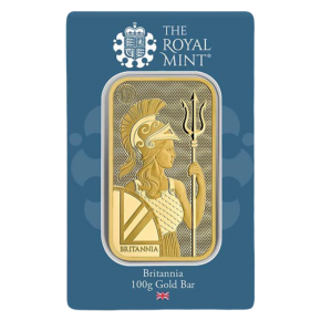 100 g Gold Bar &ndash; The Royal Mint Britannia (In Assay)