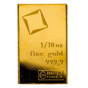 1/10 oz Gold Bar &ndash; Secondary Market (.999+ Fine)