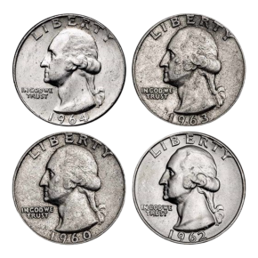 90% Silver Quarters &ndash; $1 Face Value (Avg Circulated)