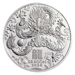 2024 Australia 1 oz Silver Lunar Dragon &ndash; BU (Series III)