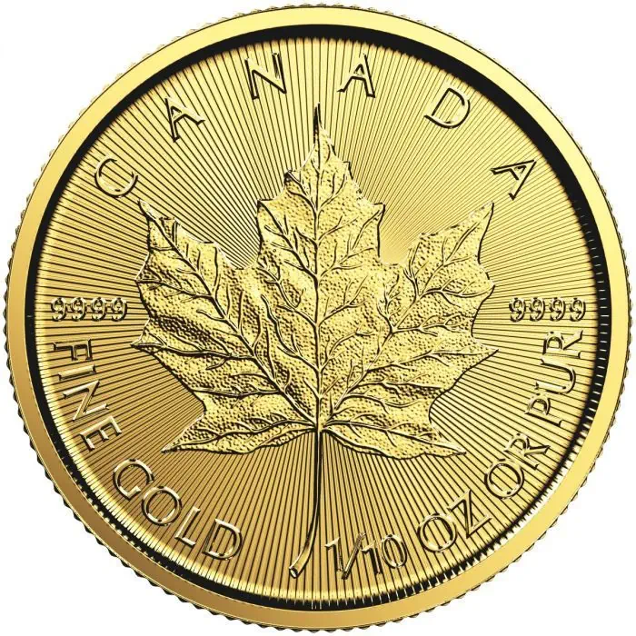1/10 oz Gold Maple Leaf Coins