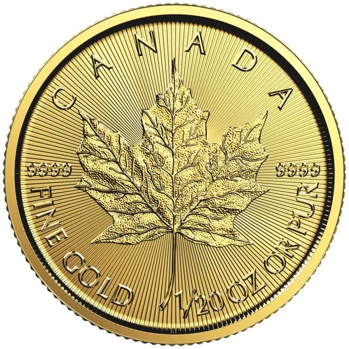1/20 oz Gold Maple Leaf Coins